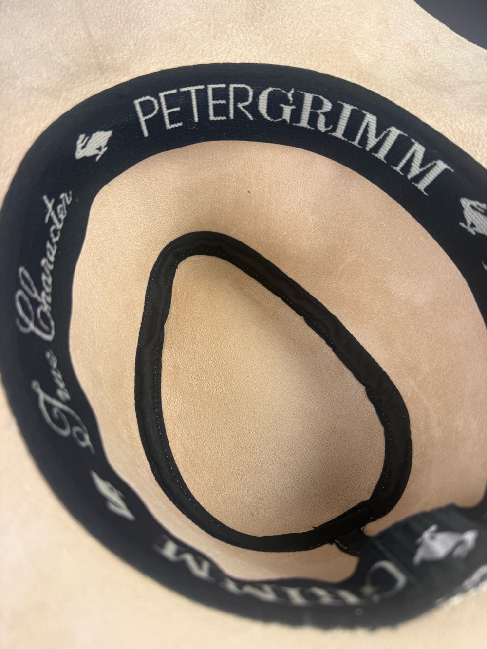 Peter Grimm Tan Poly Suede Wide Brim Hat One Size Festival Boho - Picture 8 of 10